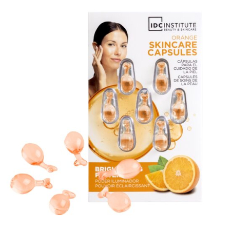 Import - Capsule pentru îngrijirea tenului cu extract de portocală (Vitamina C) IDC Institute – Natural Elements, 7 capsule, 68324