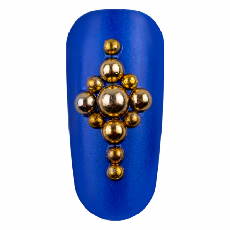 Carusel decoratiuni unghii, mix pietricele aurii [2]