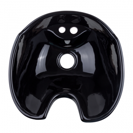Chiuveta scafa coafor din ceramica, negru, adancime 22 cm [3]
