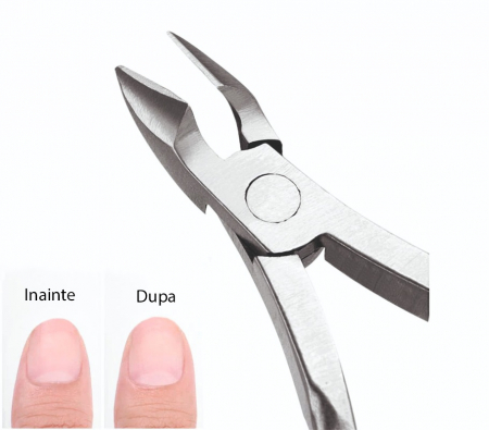 Ustensile manichiura - Cleste profesional pentru unghii si cuticule, Zenail, argintiu