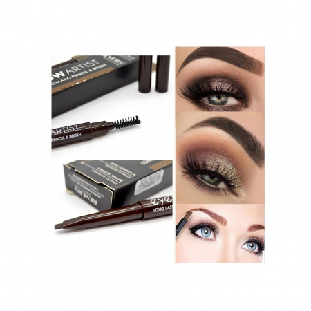 Contur sprancene automat, tip marker, cu pensula speciala, Eye Brow Artist, Revers, maro inchis [2]