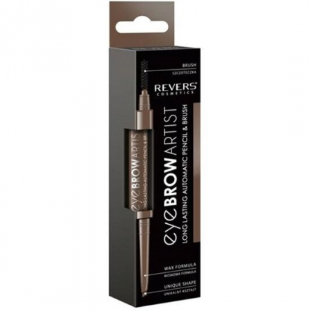 Creion sprancene - Contur sprancene automat, tip marker, cu pensula speciala, Eye Brow Artist, Revers, taupe