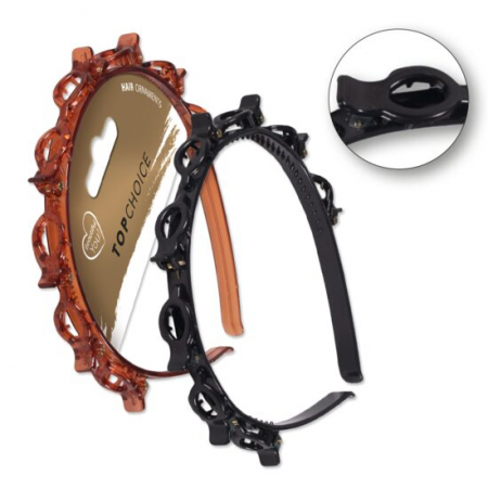 Fara Categorie - Cordeluta de par cu clipsuri, Top Choice, 28595