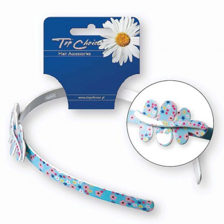 PAR - Cordeluta pentru par cu accesoriu lateral, Top Choice, multicolora, TC27581