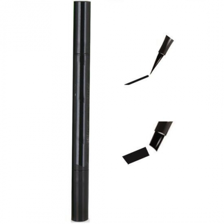 Creion de ochi cu un varf ingust, de precizie, si un varf lat, pentru efect dramatic Eyeliner Double, Magic Studio 66002S [1]