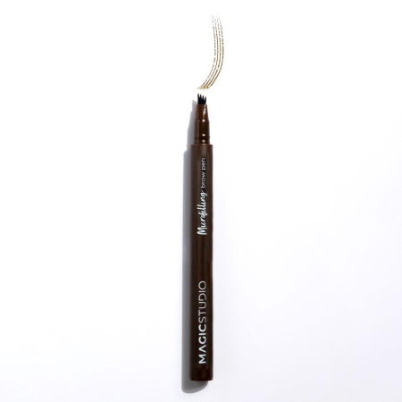 Creion pentru sprancene Microfilling Brow Pen – Maro închis, Magic Studio, 68021N, 1,35 g [1]
