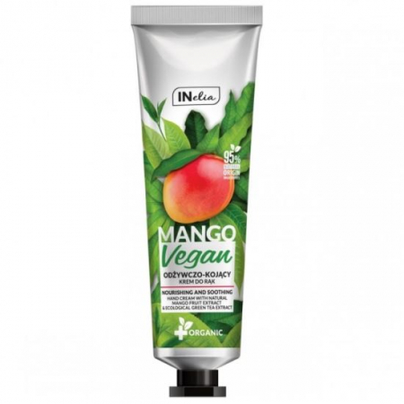 Ingrijire maini - Crema de maini hidratanta si calmanta, INelia, Revers, cu extract de mango si ceai verde ecologic, 100ml