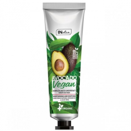 Ingrijire maini - Crema de maini, hidratanta si calmanta, Vegan, Inelia, Revers, cu ulei de avocado si extract de aloe vera, 100ml