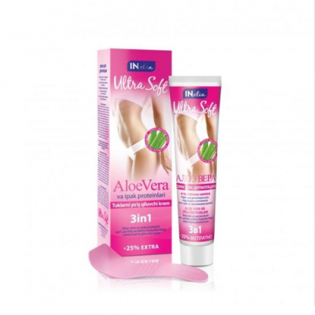 COSMETICA - Crema depilatoare, Inelia Ultra Soft, Aloe Vera si proteine de matase, 125ml