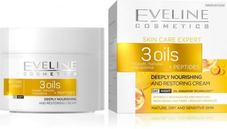 FATA, CORP - Crema hranitoare si regeneranta cu 3 uleiuri esentiale Eveline skin care expert