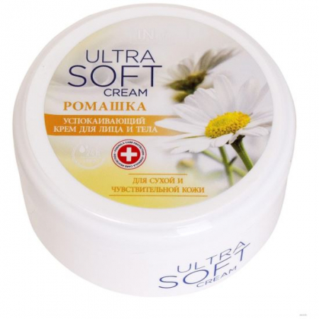 FATA, CORP - Crema pentru fata si corp, Inelia, Ultra Soft, Efect calmant, extract de Musetel, 200ml