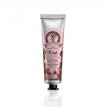 Ingrijire maini - Crema pentru maini si unghii concentrata, cu lapte de capra si ulei de trandafir japonez INelia Revers 100 ml