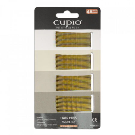 Ustensile frizerie si coafor - Cupio Agrafe de par ondulate maro 4.6cm 48buc