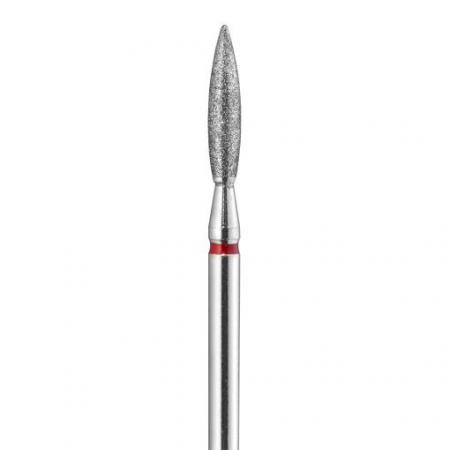Aparatura manichiura - Cupio Bit din diamant flacara ascutita - rosu 2.3mm