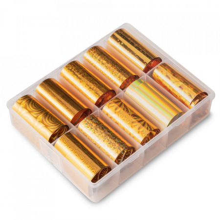 UNGHII - Cupio Folie de transfer Holographic Gold set 10