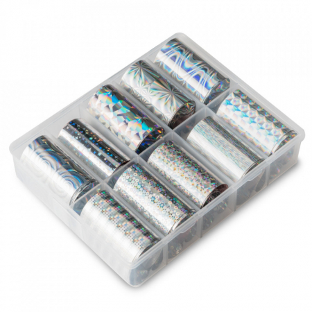 UNGHII - Cupio Folie de transfer Holographic Silver set 10