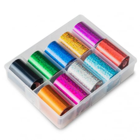 UNGHII - Cupio Folie de transfer Pixel Holographic Color set 10
