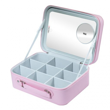 Cupio Geanta cosmetica cu oglinda LED si organizator MUAH