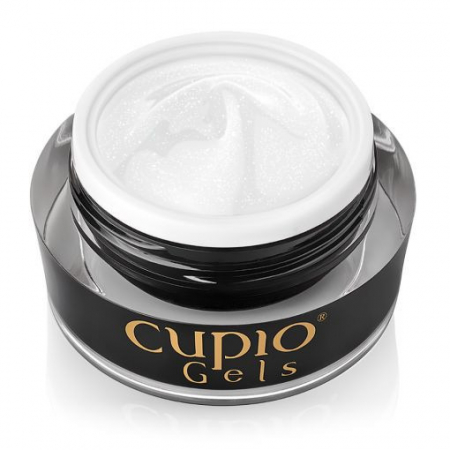Geluri UV - Cupio Gel pentru tehnica fara pilire - Make-Up Fiber Sparkle Ivory 15ml