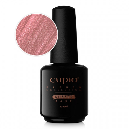 UNGHII - Cupio Oja semipermanenta Rubber Base French Collection - Perfect French Shimmer Red 15ml