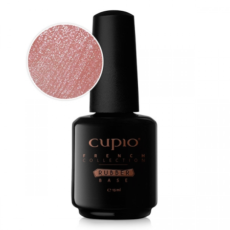 UNGHII - Cupio Oja semipermanenta Rubber Base French Collection - Perfect French Shimmer Silver 15ml