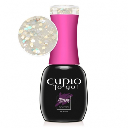 UNGHII - Cupio Oja semipermanenta To Go! Glitter Splash - Like Sugar 15ml