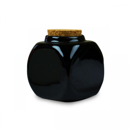 UNGHII - Cupio Pahar din portelan negru cu dop