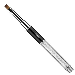 UNGHII - Cupio Pensula gel nr. 4 cu cristale - varf drept