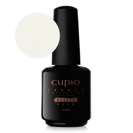 UNGHII - Cupio Oja semipermanenta Rubber Base French Collection - Milky White Shimmer Gold 15ml