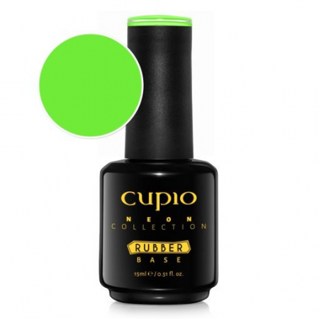 Unghii tehnice - Cupio Rubber Base Neon Collection - Frozen Mojito 15ml