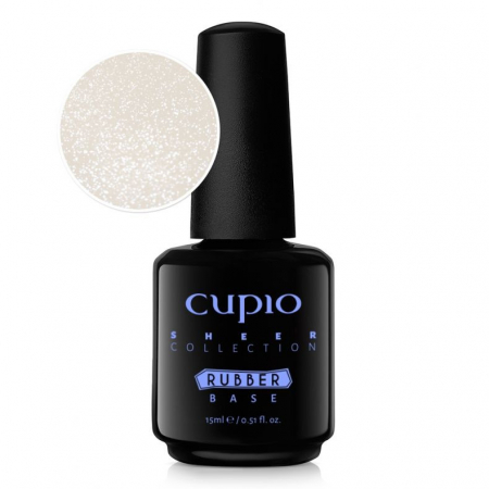 Oja semipermanenta - Cupio Oja semipermanenta Rubber Base Sheer Collection - White Lacet 15ml