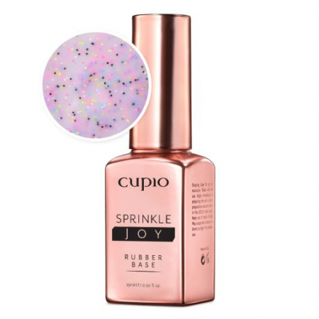 Oja semipermanenta - Cupio Rubber Base Sprinkle Joy Collection - Lavender Cake 15ml