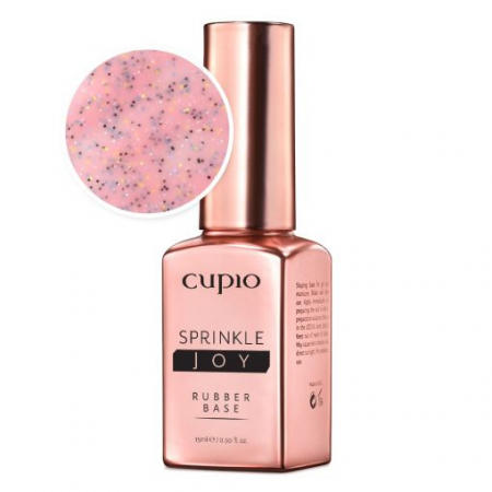 Oja semipermanenta - Cupio Rubber Base Sprinkle Joy Collection - Strawberry Pie 15ml