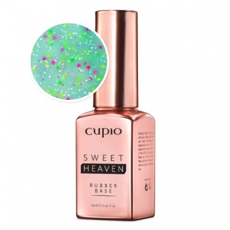 Oja semipermanenta - Cupio Rubber Base Sweet Heaven Collection - Celeste Blue 15ml
