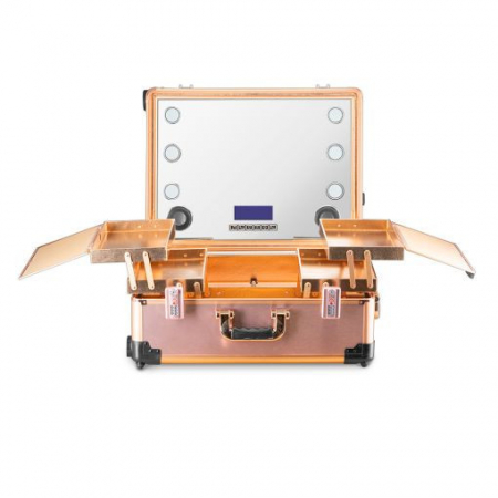 Cupio Statie profesionala de make-up PRO Rose Gold cu iluminare si radio [2]