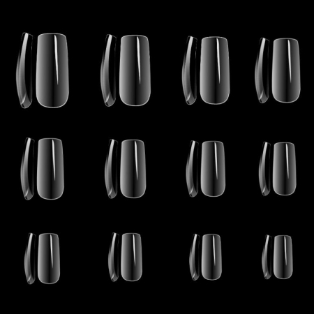 Cupio Tipsuri full nail dizolvabile set 240buc - Patrat [1]