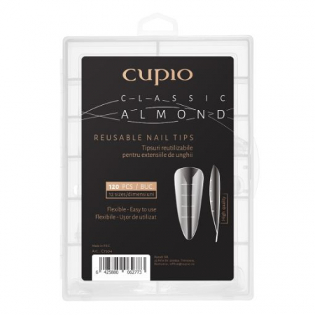 UNGHII - Cupio Tipsuri reutilizabile - Classic Almond 120buc