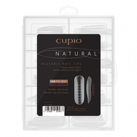 UNGHII - Cupio Tipsuri reutilizabile - Natural 120buc