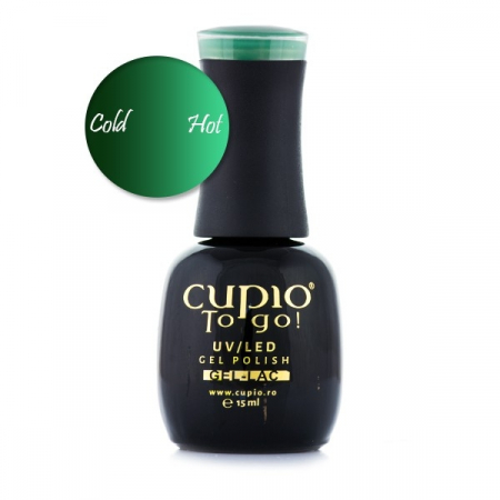 Unghii tehnice - Cupio Oja semipermanenta termica To Go! Tropical Green 15ml