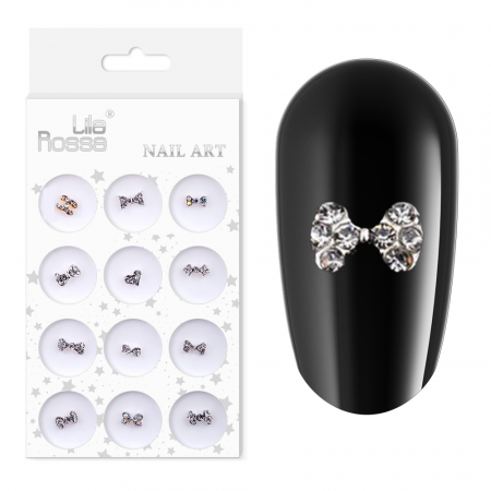 Decor metalic pentru unghii, nail art, Lila Rossa, 12 bucati [1]