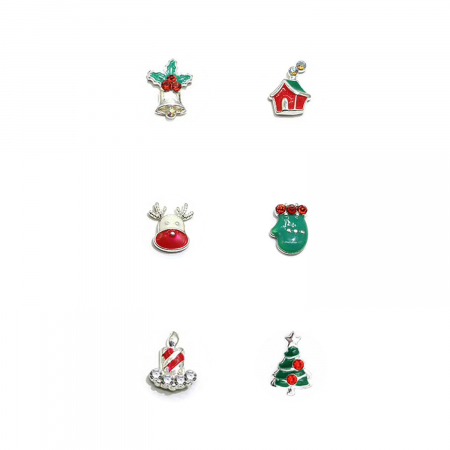 Decor metalic pentru unghii pentru Craciun, set 30 de bucati, nr. 9 [2]