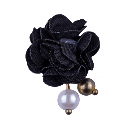 UNGHII - Decor unghii 3D textil cu magnet, floare, negru, Lila Rossa