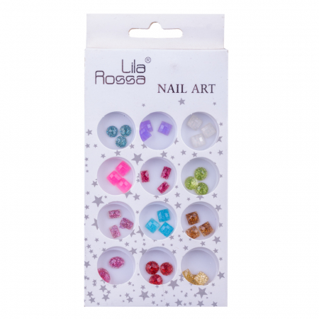 UNGHII - Decoratiuni pentru unghii, Lila Rossa, mix de pietre cu sclipici