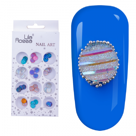 UNGHII - Decoratiuni pentru unghii, Lila Rossa, pietre rotunde cu reflexii
