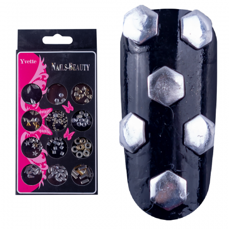 Decoratiuni unghii, Lila Rossa, metalice [1]
