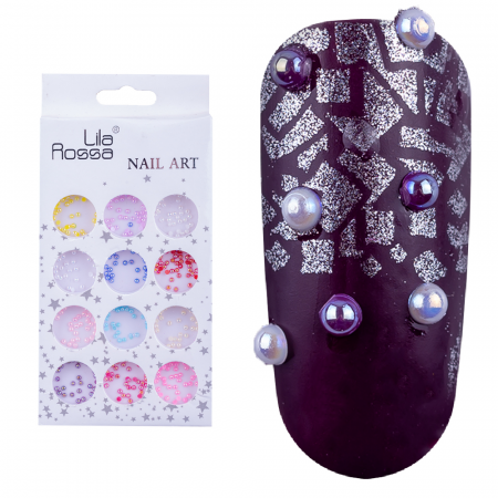 Decoratiuni unghii, Lila Rossa, mix pietricele, multicolore [2]