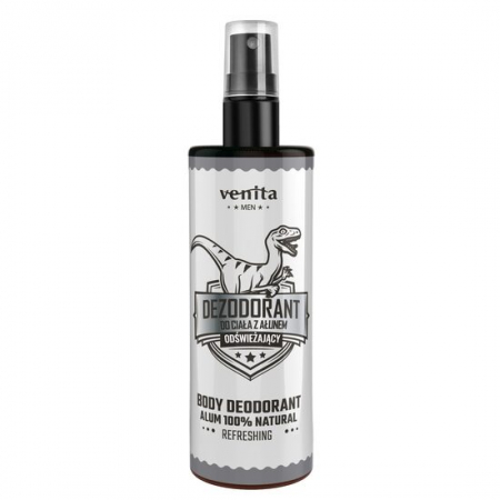 Import - Deodorant fresh pentru corp, cu alaun, Venita Men Vegan, 100ml