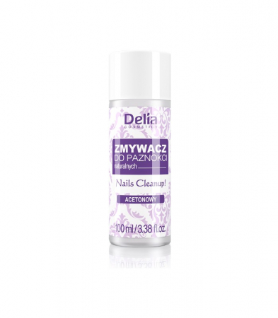 Ingrijirea unghiilor - Dizolvant cu acetona pentru lacul de unghii Delia 100 ml