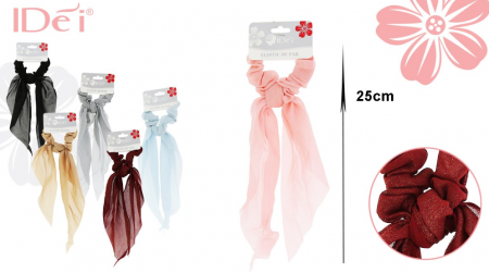 Elastice, agrafe - Elastic pentru par cu esarfa IDei 078971