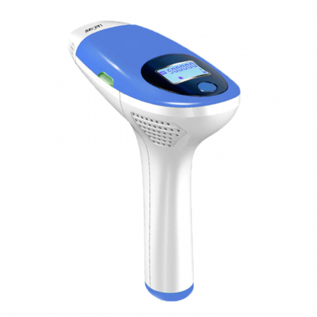 COSMETICA - Epilator IPL cu maner, Lila Care, 500.000 pulsatii, display LCD, 5 trepte de intensitate, Albastru